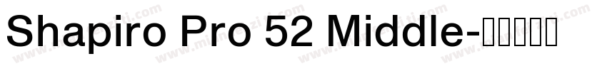 Shapiro Pro 52 Middle字体转换